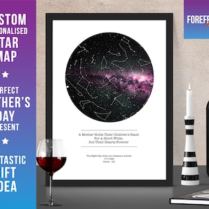 Personalisierte Muttertagssternkarte/Sternbildkarte - Fantastisches Geschenk für, MAMA, MAMA, GRANDMA Geschenk - Hochzeit/Geburtstag/Geschenk