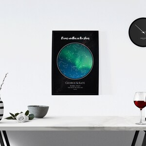 Personalisierte Schrift in den Sternen - Sternenkarte/Sternbild Nachthimmel Karte - Fantastische Verlobung/Hochzeit/Valentinstagsgeschenk - Nachthimmel