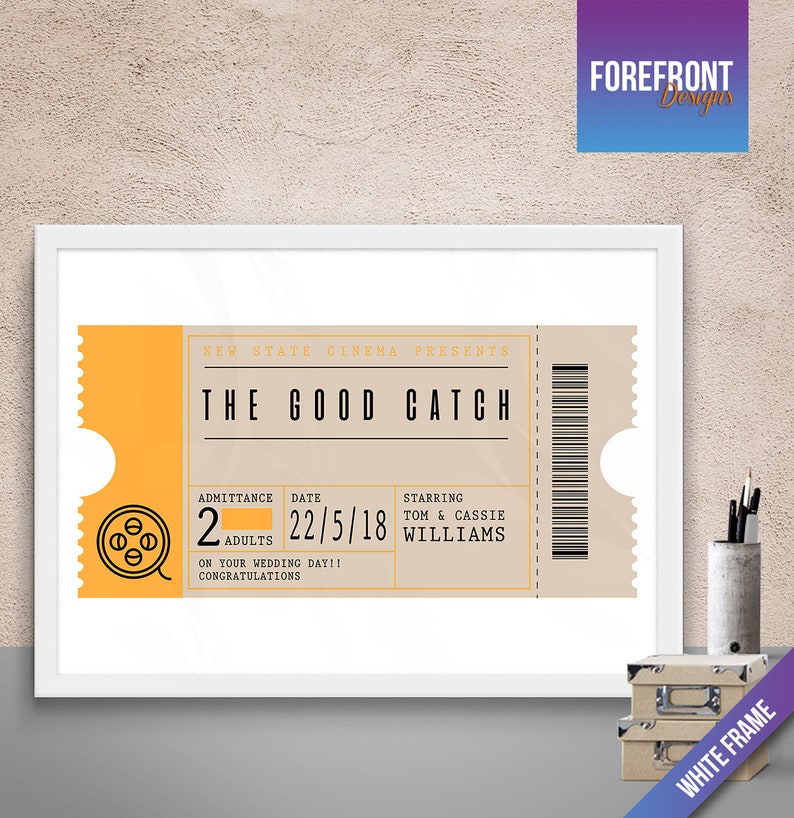 Personalised spoof MOVIE/cinema ticket print Great Etsy