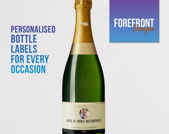 Gepersonaliseerde foto champagne label - Perfect Celebration / Verjaardag / Bruiloft / Engagement cadeau / ELKE gelegenheid of evenement