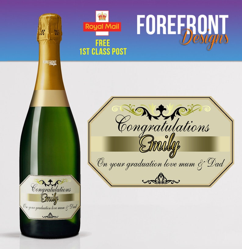 Anniversary//Special Gift Personalised Champagne//Prosecco bottle label