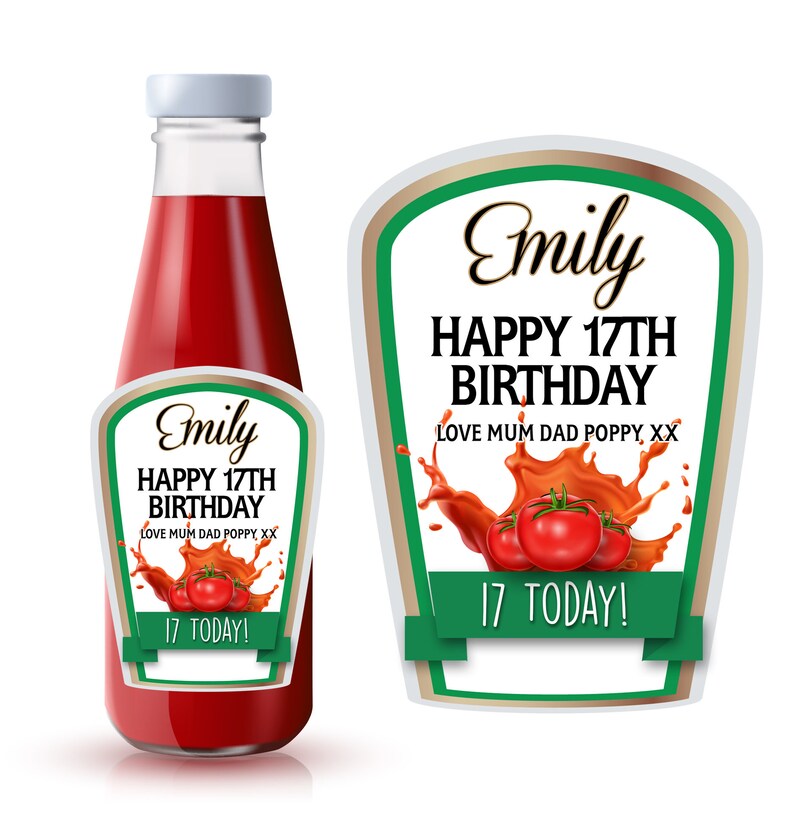 Personalised SPOOF Ketchup/tomato Sauce Bottle Label Perfect Etsy