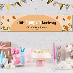 2 x Personalised Baby Pumpkin Newborn Banners Any Name, Age and Occasion Custom/Party Decoration/ New born party/ Baby Shower Garland image 3