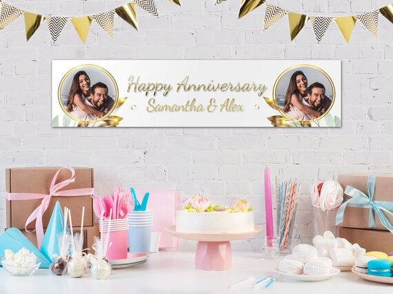 Striscione Personalizzato Di Buon Compleanno Multicolore Con 2 Foto E Nome Regalo Di Compleanno Decorativo Per Amici E Famiglia - CALLIE - Foto 8
