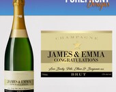 Personalised congratulations champagne label - Perfect Celebration Birthday Wedding Engagement gift ANY OCCASION or EVENT