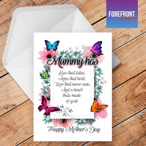 Biglietto di auguri personalizzato 'Mamma/Mamma' FESTA DELLA MAMMA POESIA -/Nonna/Mamma/Mamma/Mamma regalo ricordo speciale/Personalizzato - Qualsiasi occasione/evento