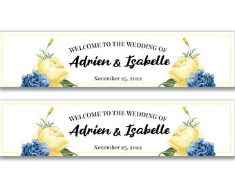 2 x Personalised On your wedding Party Banners- Any Name, Age and Occasion Custom/Party Decoration/ Celebration party banner garland