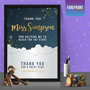 Personalised SPECIAL TEACHER thank you print gift - Fantastic School/graduation/birthday/RETIREMENT/student special gift for all occasions