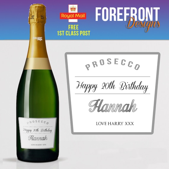 Perfect Birthday//Wedding//Graduation Gift Personalised Prosecco bottle label