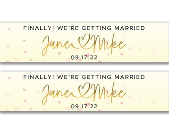 2 x Personalised We are getting married Party Banners- Any Name, Age and Occasion Custom/Party Decoration/ Celebration party banner garland