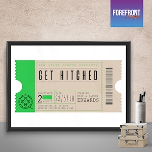 Personalisierter Film/KinoKartendruck - Tolles Jubiläum/Hochzeit/besonderes Andenken/Jubiläumsgeschenk für alle Gelegenheiten - HOME KEEPSAKE
