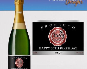 Personalised Champagne/Prosecco bottle label-Ideal Celebration/Birthday/Wedding gift/ANY OCCASION or EVENT