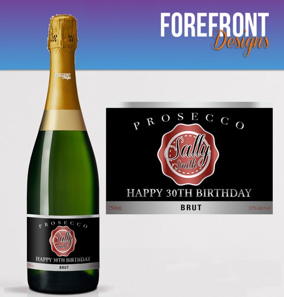 Perfect Birthday//Wedding//Graduation Gift Personalised Prosecco bottle label
