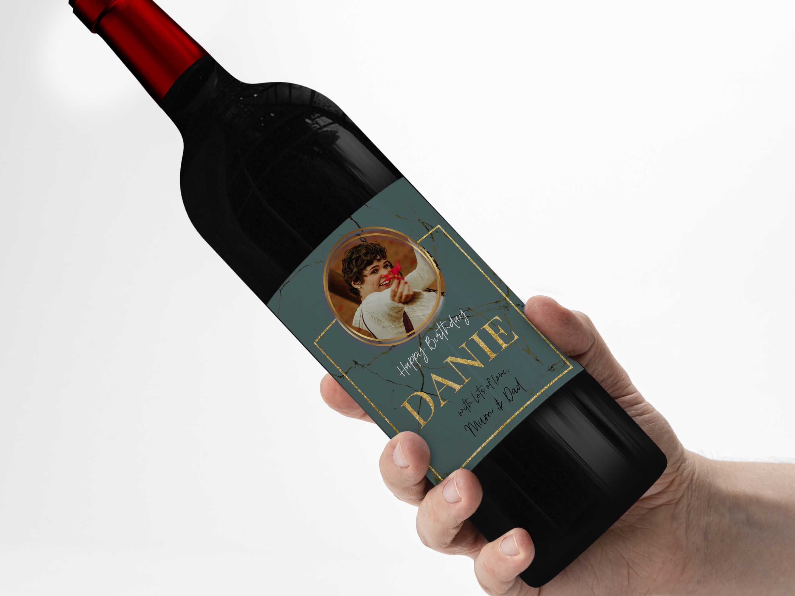 Bottiglia Di Vino Con Etichetta Personalizzata, Dedica E Decorazione Cuore Con Foto - Diversi - Foto 6