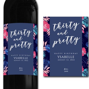 Etichetta per bottiglia di vino personalizzata per il 30°/40°/50° compleanno - Etichetta per bottiglia personalizzata regalo ideale per feste/anniversari/compleanni/matrimoni