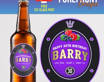 Personalised fruit cider bottle label - Perfect Celebration/Birthday/Wedding/Engagement gift/ANY OCCASION or EVENT