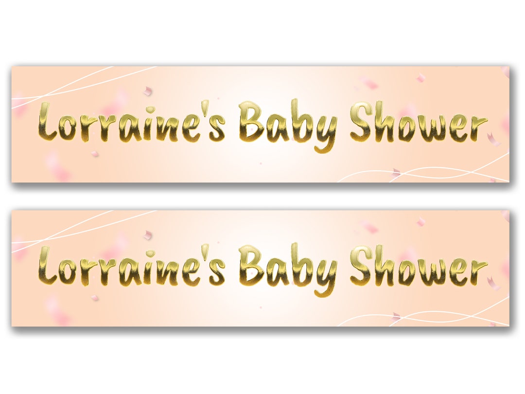 2 X Personalised Newborn Baby Shower Banners - Any Name, Age and Occasion  Custom/party Decoration/ New Born Party/ Baby Shower Garland - Etsy, image size:1080x810