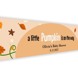 2 x Personalised Baby Pumpkin Newborn Banners Any Name, Age and Occasion Custom/Party Decoration/ New born party/ Baby Shower Garland image 5