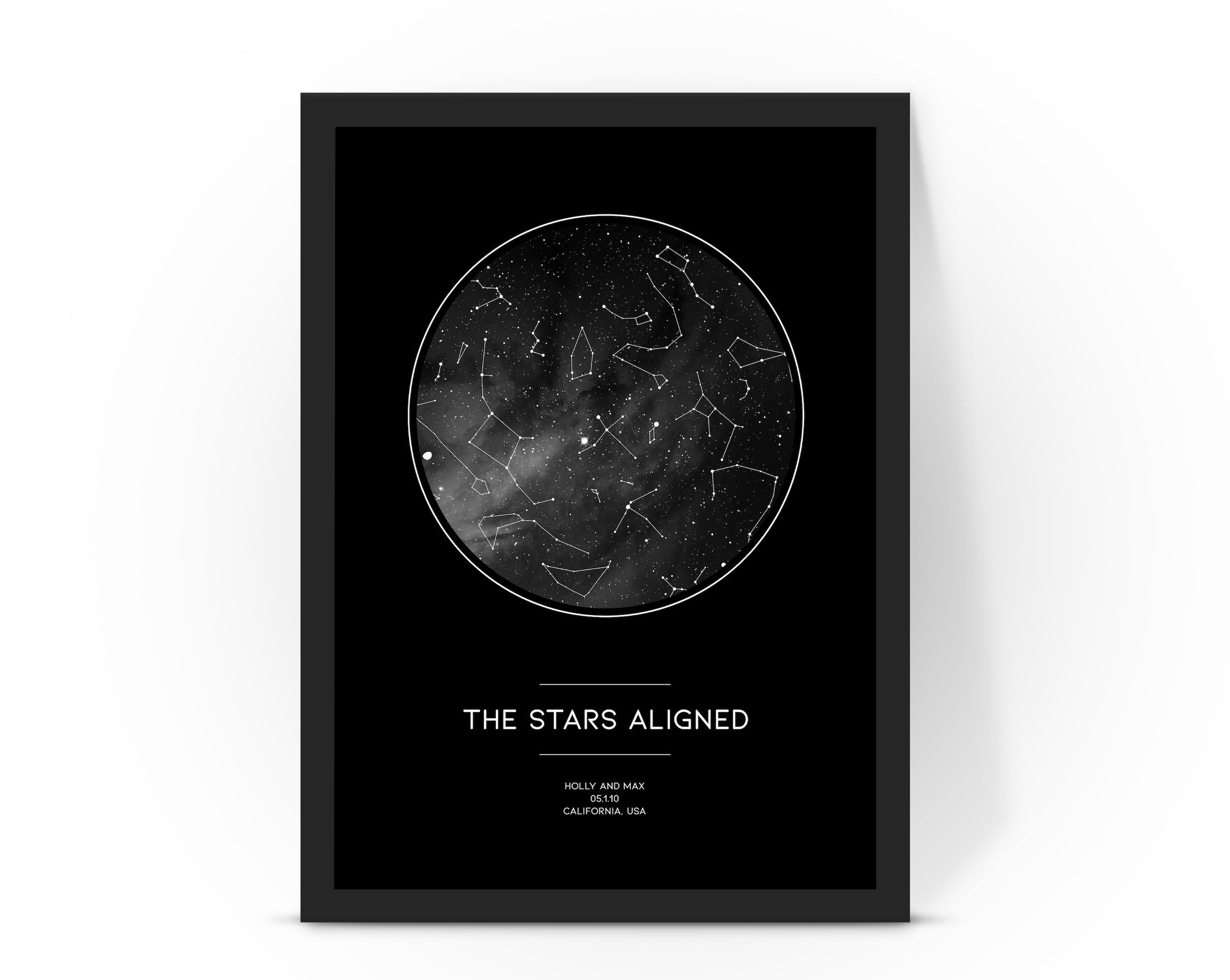 Personalised Valentines Day STARS ALIGNED Custom Star - Etsy UK