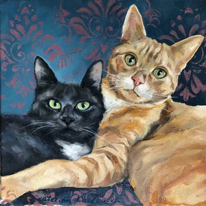 Retratos de gatos personalizados