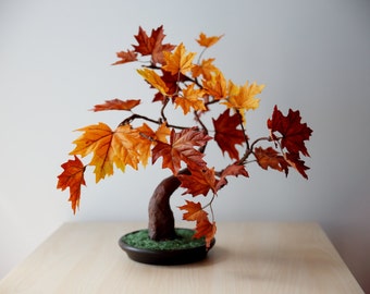 Maple Autumn Tree - Artificial Bonsai   MADE TO ORDER