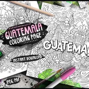GUATEMALA Digital Coloring Page - Il 300x300.5823123760 21uw