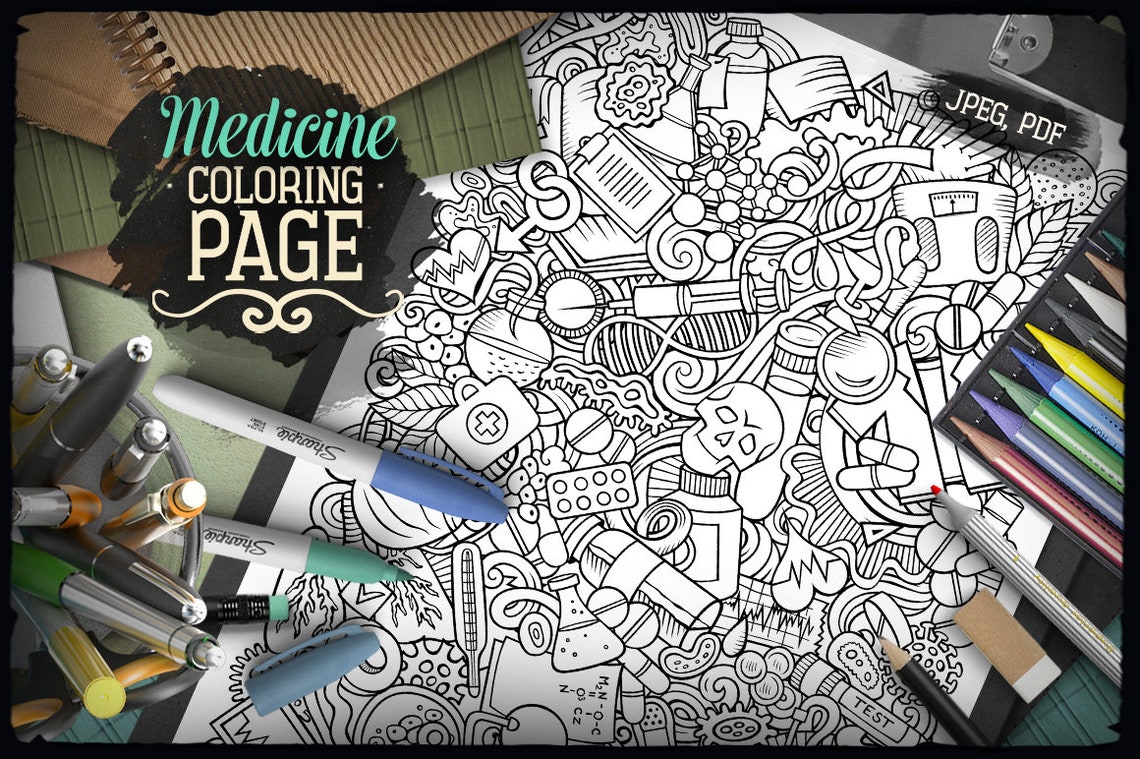 Medical Coloring Page Adult Coloring - Il 1140xN.2557498465 F4s8