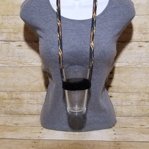Drinking Lanyard - Flames Cup Lanyard Beer Lanyard Adjustable Lanyard Beer Fest Beerfest Drink Holder Drink
