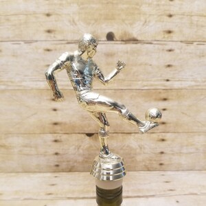 Soccer Male Kicking Wine Stopper, Soccer Male Trophy Wine Stopper, Soccer Wine Stopper, Soccer, Futbol, Kick Below Waist