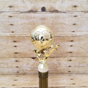 Soccer Wine Stopper, Soccer Trophy Wine Stopper, Soccer, Soccer Ball, Futbol, Adult Trophy