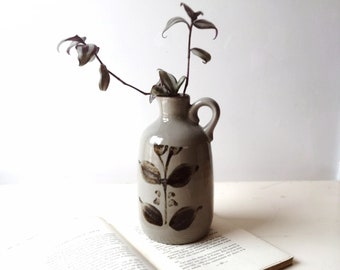 bouteille grès vintage, vase en grès de l'Arnon, seventies