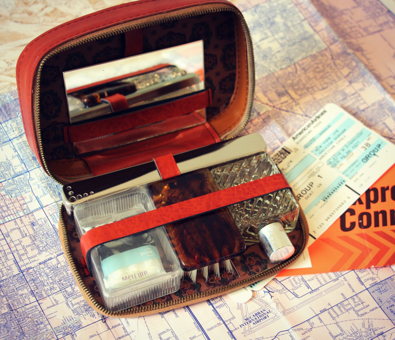 Vintage Toiletry Kit / set of bathroom / toiletry bag / travel Etsy