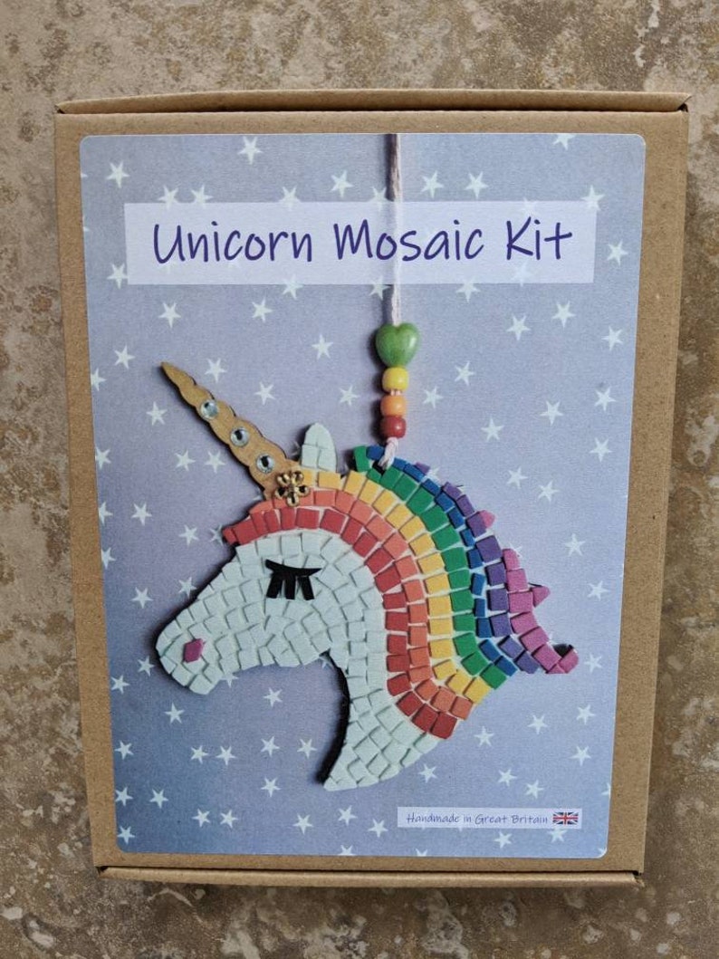 Children's Craft Kit Mosaic Make Your Own Mosaic Kit Etsy