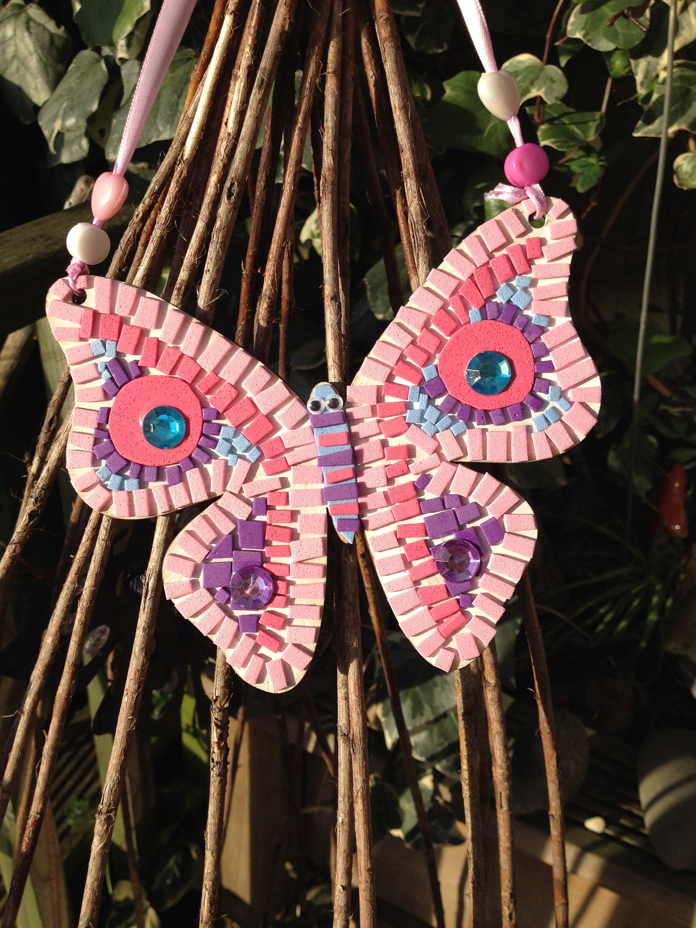 Mosaic Butterfly Kit Make Your Own Mosaic Kit Birthday Etsy