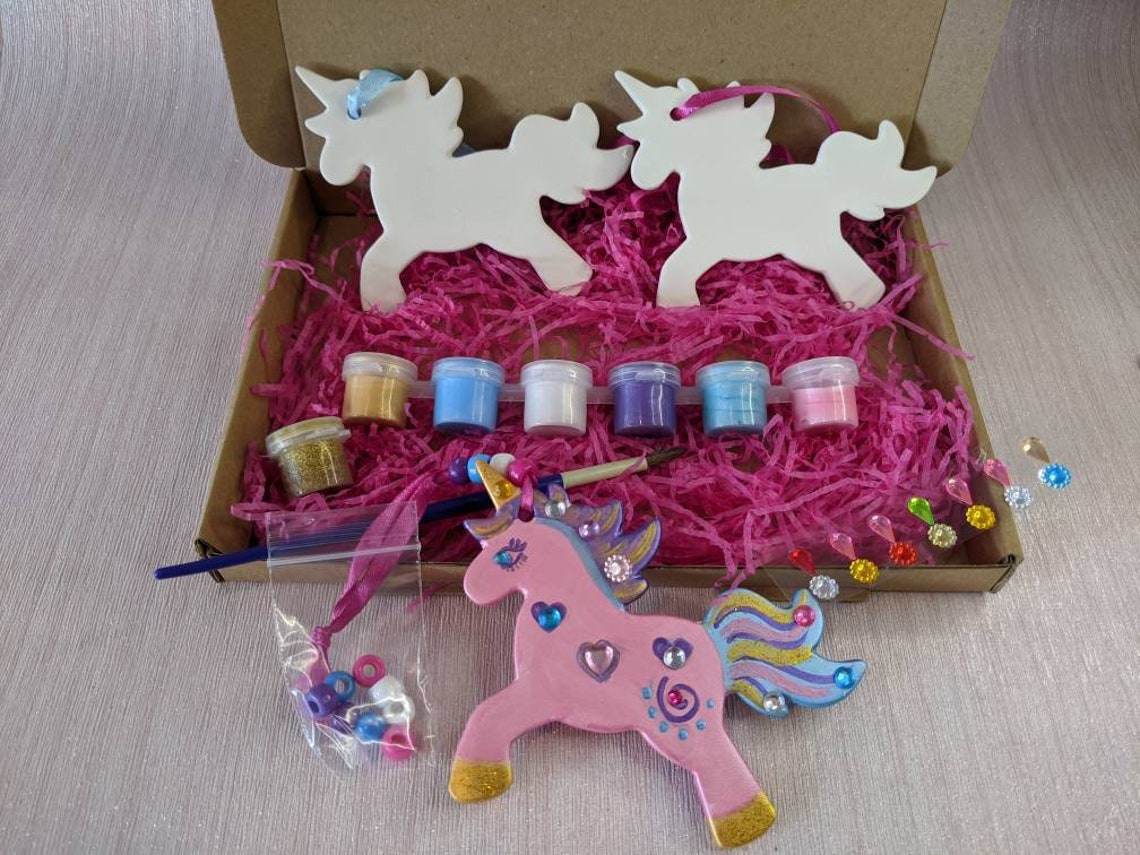 Paint Your Own Unicorn Kit Children's Pottery Painting Etsy UK