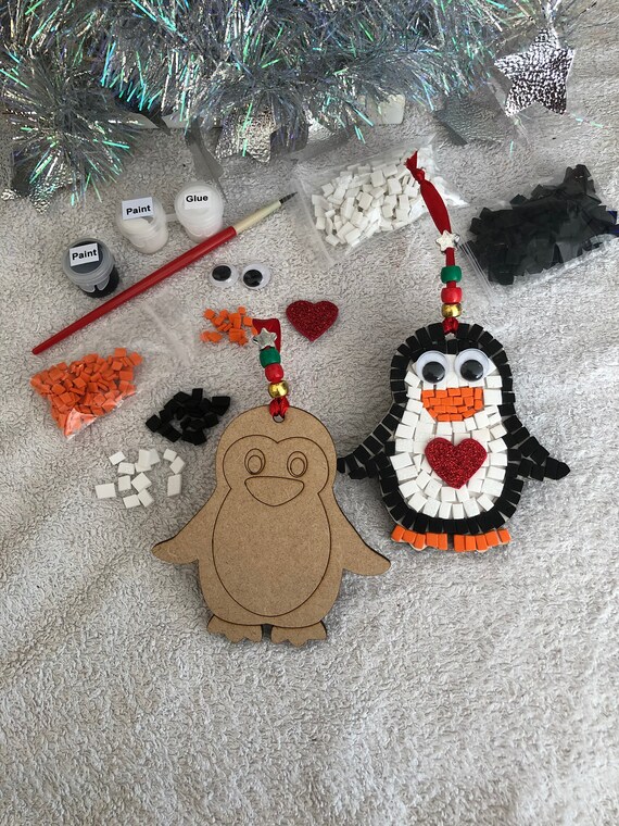 Download Christmas Craft Kit Penguin Mosaic Birthday Gift Activity Etsy 3D SVG Files Ideas | SVG, Paper Crafts, SVG File