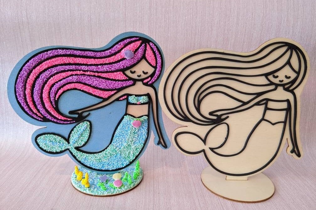 Paint Your Own Mermaid Craft Kit Kids Craft Kit Gift Boxed Etsy