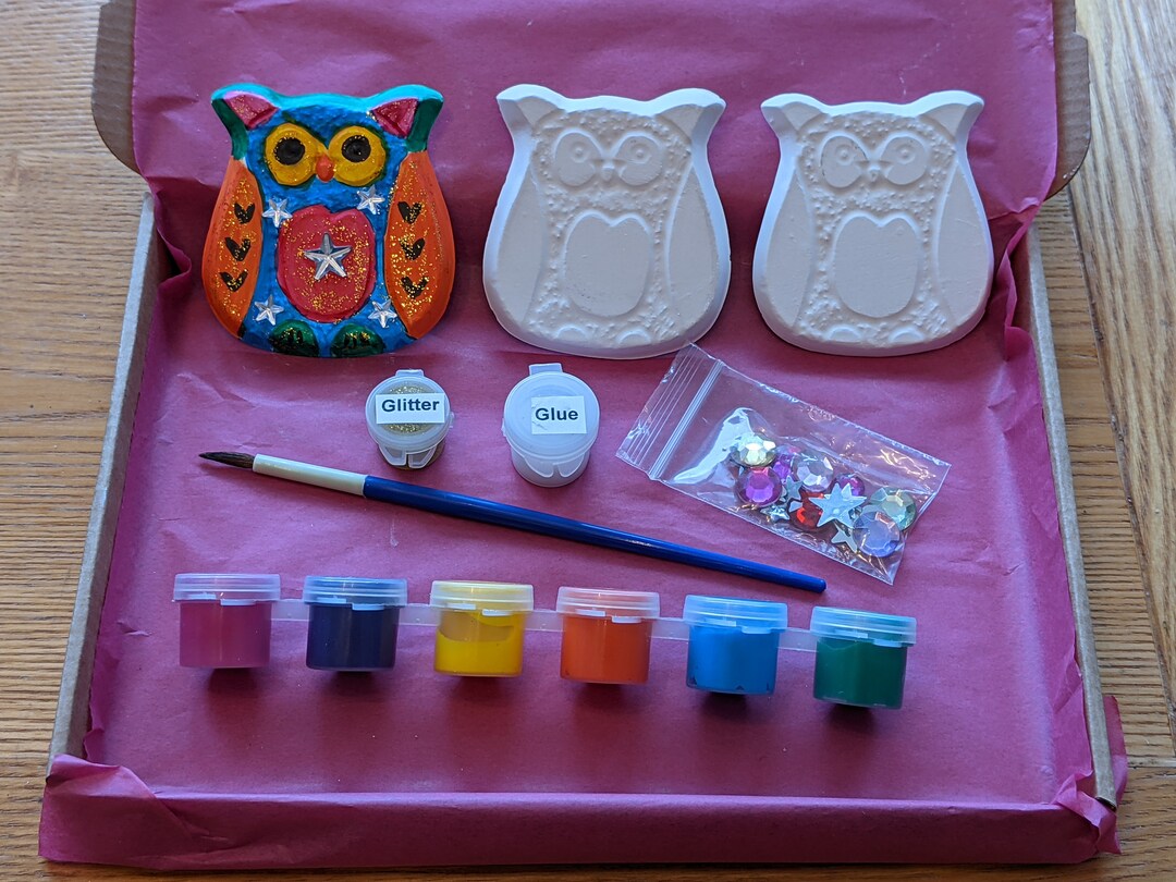 Owl Craft Kit. Paint Your Own. Kids Craft Kit. Craft Activity. Etsy UK
