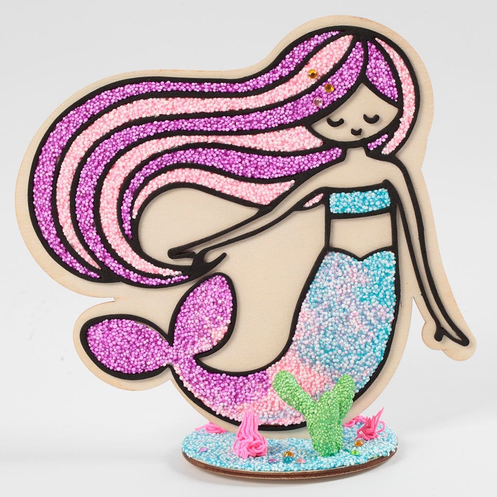 Paint Your Own Mermaid Craft Kit Kids Craft Kit Gift Boxed Etsy