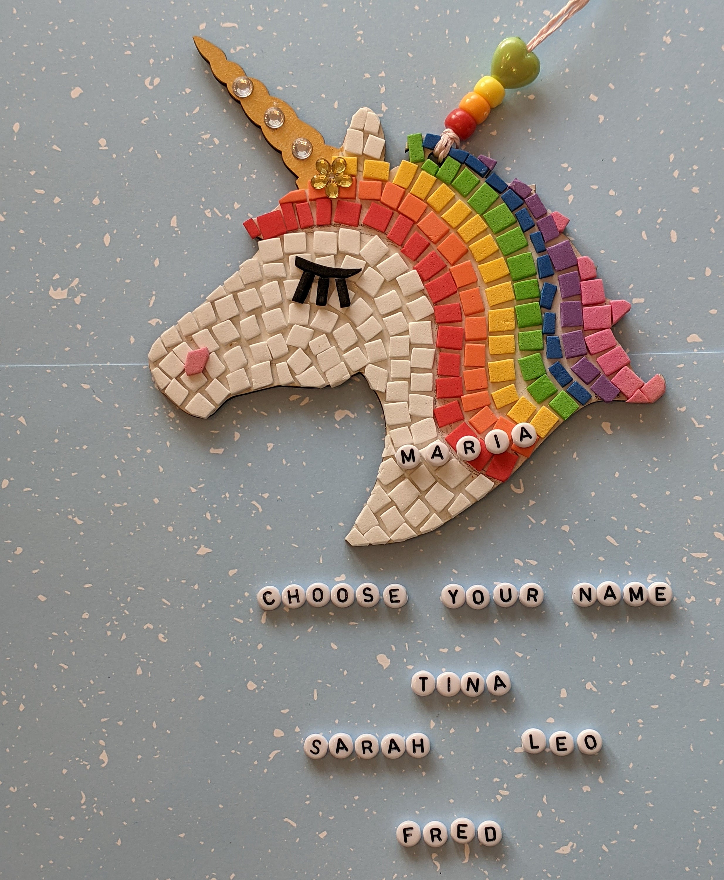 Mosaic Unicorn Kit Make A Mosaic Kit Mosaic Activity Etsy UK