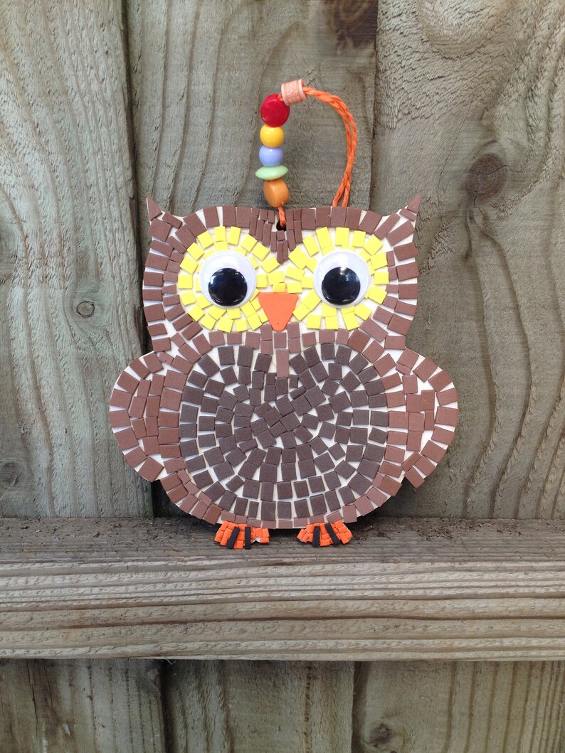 Mosaic Owl Kit Make Your Own Mosaic Kit Birthday Gift Etsy