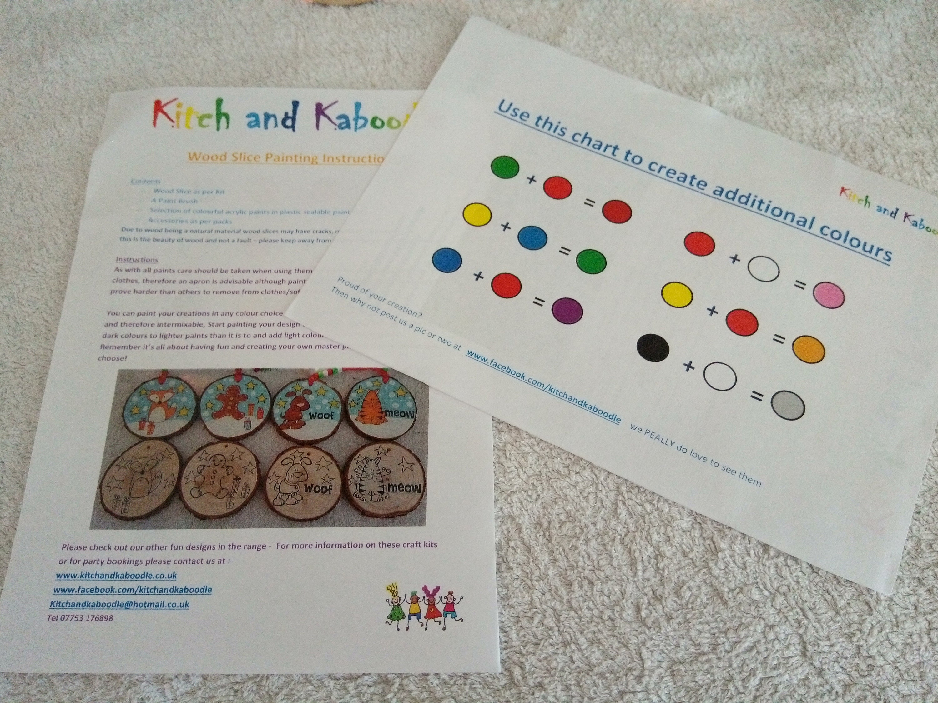 Christmas Decoration Craft kit Paint Wood Tree Slice Kit Etsy