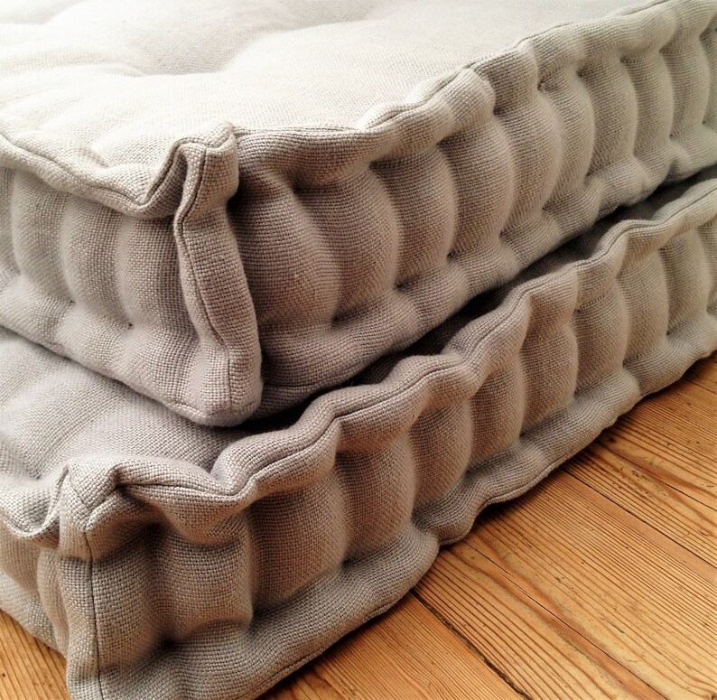 French Mattress Bench Seat Cushion Handmade Custom Tufted Etsy