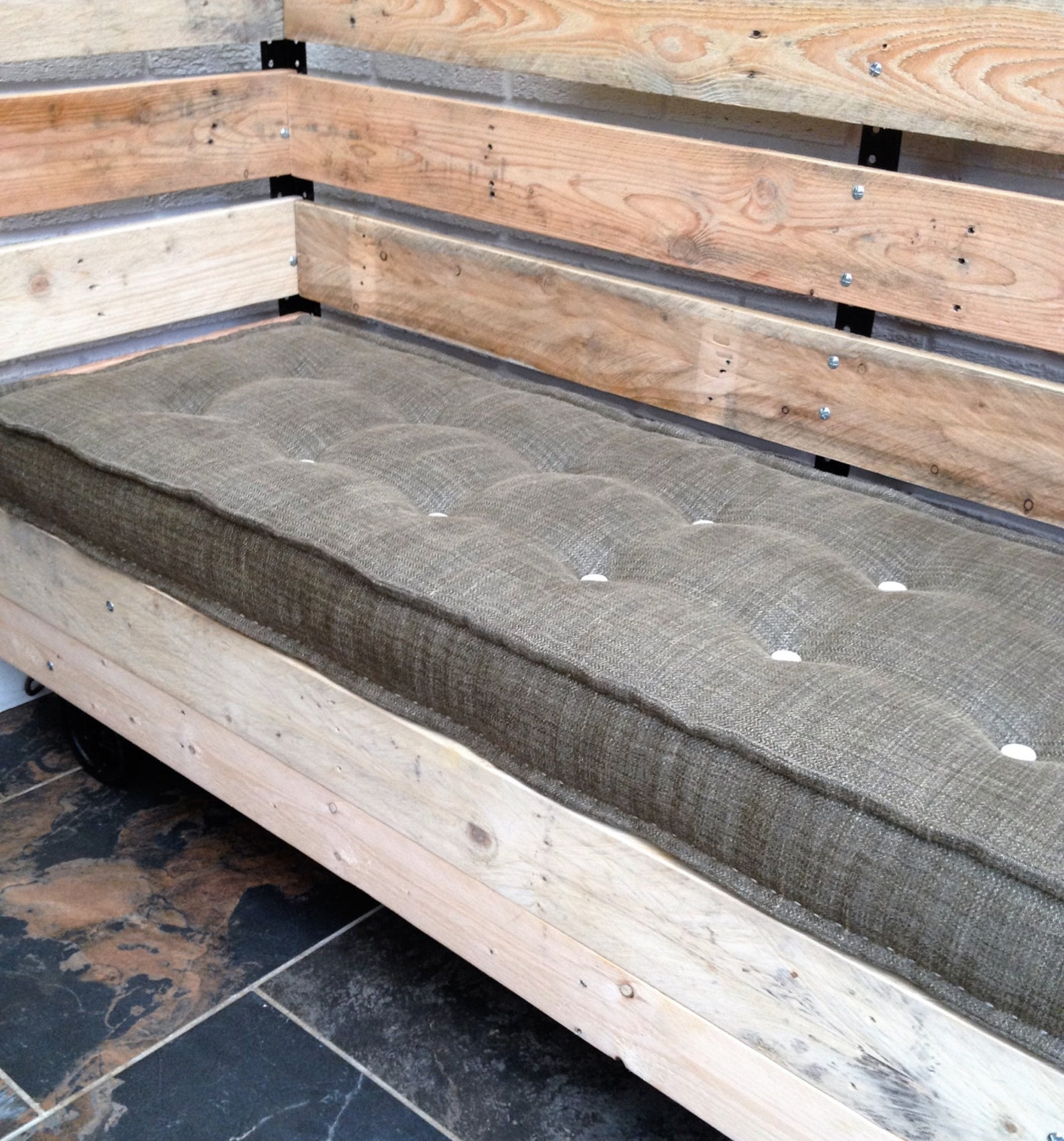 French Style Box Cushion Made to Measure Buttoned Tufted Etsy UK