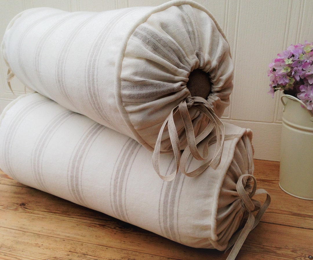 Beautiful Bolster Cushion Handmade in Pure Linen PLEASE NOTE Etsy