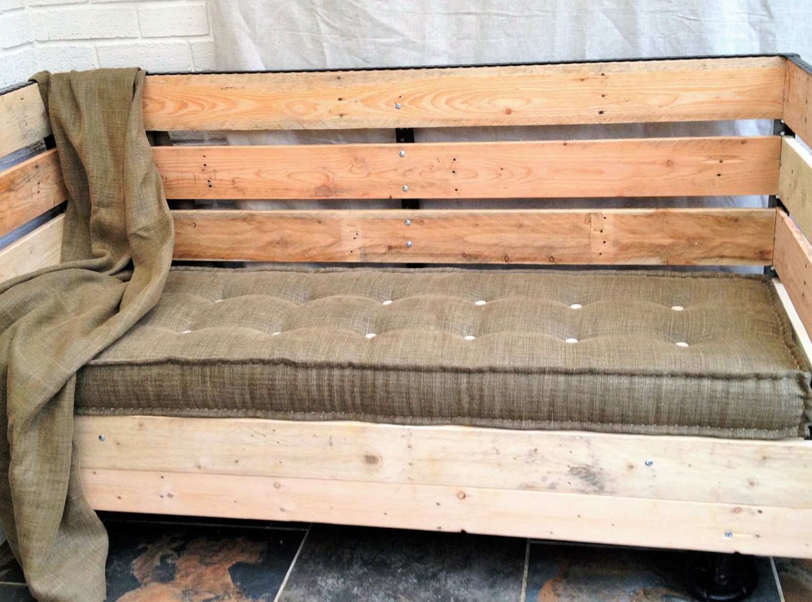 French Style Box Cushion Made to Measure Buttoned Tufted Etsy UK