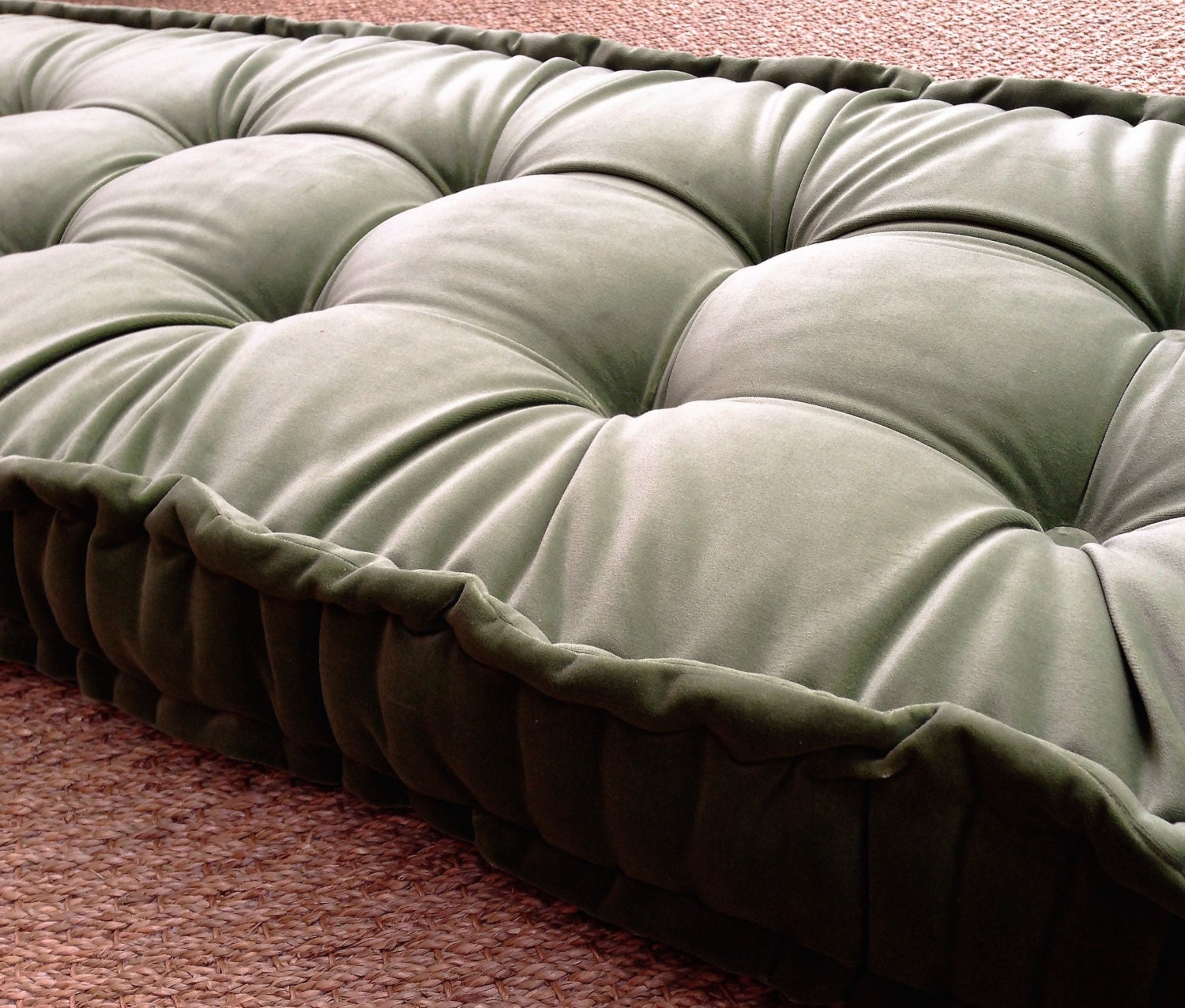 Bay Window Box Cushion French Style Tufted Buttoned Cotton Etsy