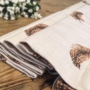 Custom Roman Blind/ Shade in Peony & Sage Feather and Egg Linen - Please note that full Price is on quotation