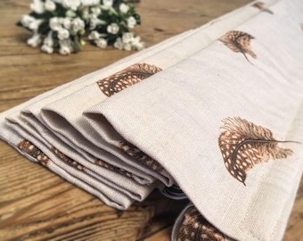 Custom Roman Blind/ Shade in Peony & Sage Feather and Egg Linen - Please note that full Price is on quotation