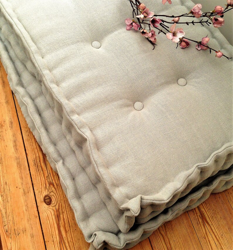 French Mattress Bench Seat Cushion Handmade Custom Tufted Etsy